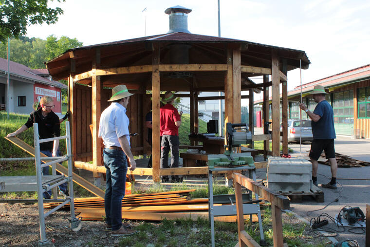 Hier entsteht ein Pavillon 